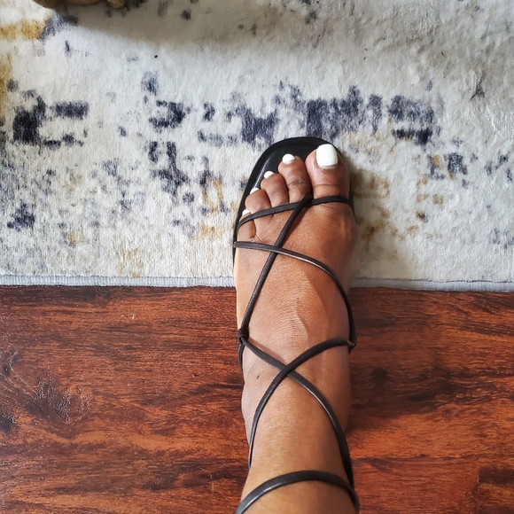 NWOT Free people woman's black strappy sandals size 38 us 8 - Picture 14 of 15